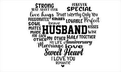 Husband Love Word art Svg Design