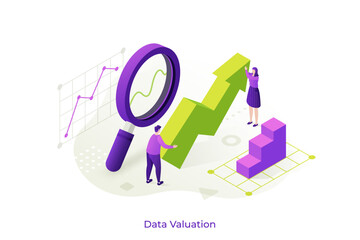 Business Isometric Vector Illustration With Characters