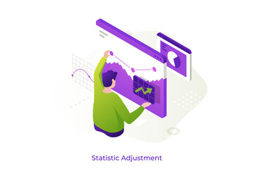Business Isometric Vector Illustration With Characters