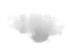 Cutout clean white cloud transparent backgrounds special effect 3d illustration single white cloud