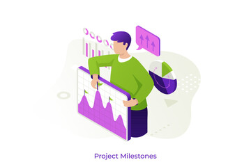 Business Isometric Vector Illustration With Characters