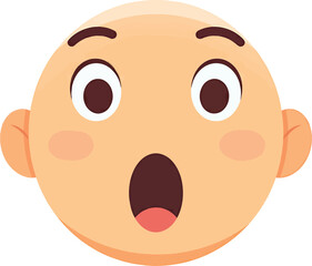 Astonished Face Emoji Vector Illustration of a Surprised Expression