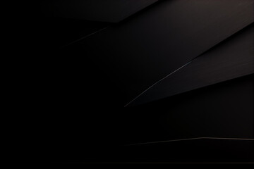 An abstract design featuring dark, layered shapes that create a sense of depth and modernity.