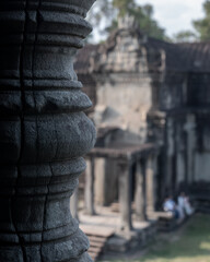 Obraz premium Ancient temples of the abandoned city of Angkor, near the city of Siem Reap, Cambodia