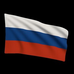 Fototapeta premium russian flag waving in wind