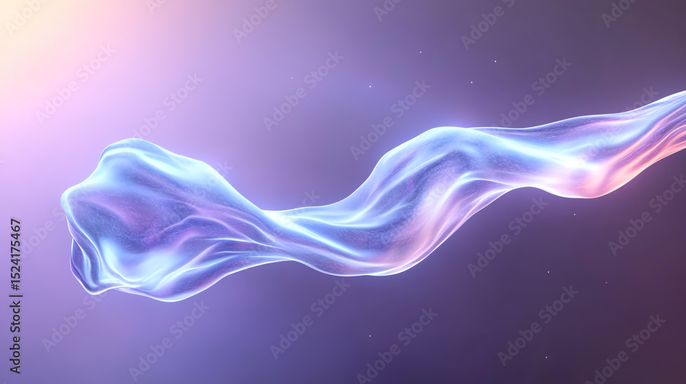 Poster a vibrant, flowing abstract design featuring luminous waves of color, perfect for modern digital pro