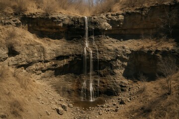 Global warming impacts on waterfall ecosystems and dry landscapes in shifting climates during late afternoon