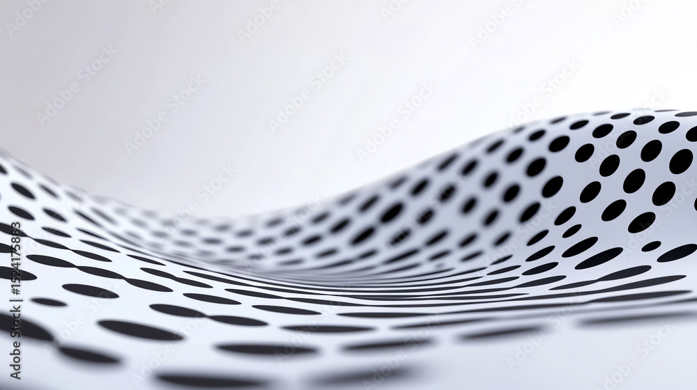 Poster Abstract design showcasing a smooth surface with polka dots, creating a modern and stylish visual appeal.