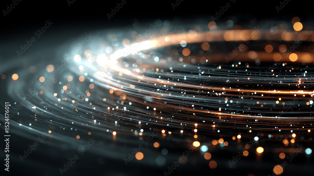 Aufkleber abstract image featuring swirling light trails and sparkling particles, ideal for backgrounds and di