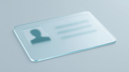 Clear Plastic ID Card with Photo and Details for Identification