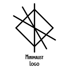 minimalist logo design, diamond shape