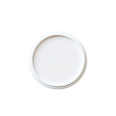 Blank, round, white plate