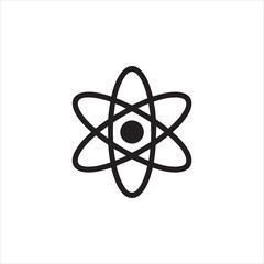 Atom Nucleus Orbit Science Line Icon Vector