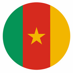 Cameroon Flag in Circular Design