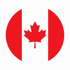 Canada Flag in Circular Design