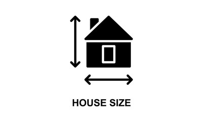 House Size Vector Icon Isolated On White Background
