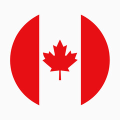 Canada Flag in Circular Design