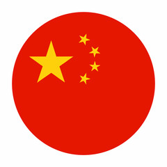 China Flag in Circular Shape – National Emblem Vector