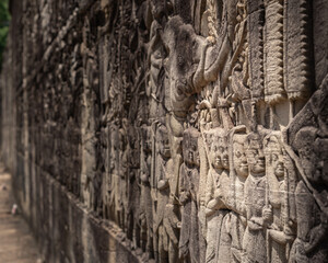 Obraz premium Ancient temples of the abandoned city of Angkor, near the city of Siem Reap, Cambodia