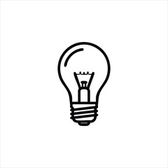 Lightbulb Idea Innovation Line Icon Vector