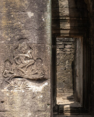 Obraz premium Ancient temples of the abandoned city of Angkor, near the city of Siem Reap, Cambodia