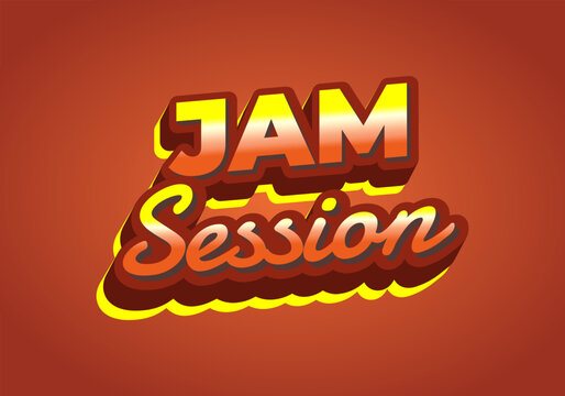 Jam session. Energetic Retro Style for Music Typography