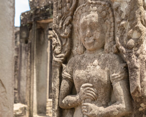 Obraz premium Ancient temples of the abandoned city of Angkor, near the city of Siem Reap, Cambodia