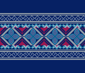 Cross stitch textile print design