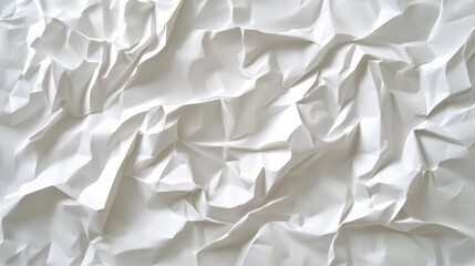 Obraz premium White crumpled paper texture background