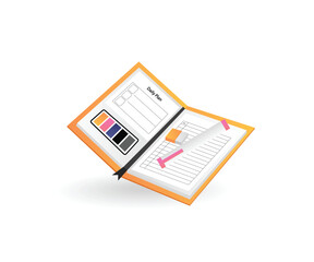 Plan book education design color concept illustration