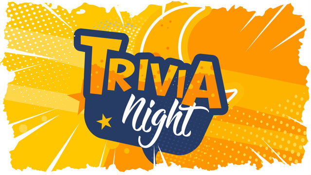 Trivia night — colorful banner, poster — vector illustration	