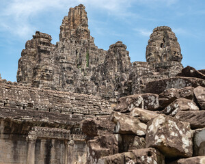 Obraz premium Ancient temples of the abandoned city of Angkor, near the city of Siem Reap, Cambodia