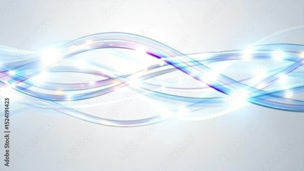 Aufkleber abstract glowing wave background animation with light streaks and sparkles