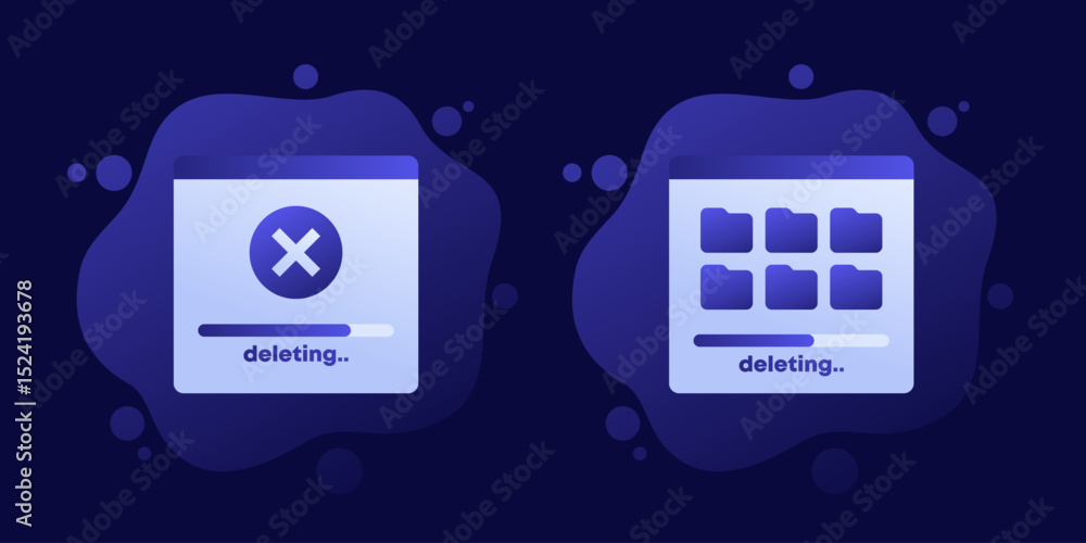 Poster deleting files and data vector designs