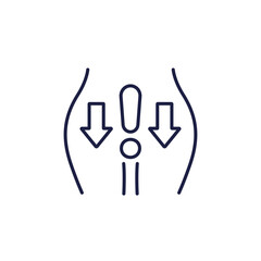 Fototapeta premium decreased libido icon in line design