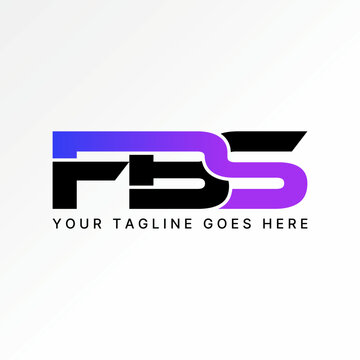 Logo design graphic concept creative premium vector stock image top sell initial FBS font connected strong sport club gym fitness identity tech brand