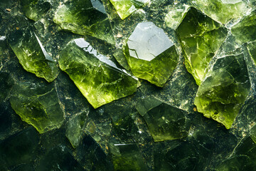 Natural Peridot Stone Texture – Gemstone Mineral Background