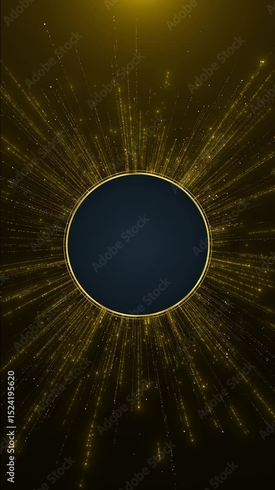 Aufkleber lines shiny dust particles abstract tech motion background. abstract gold flying bokeh glitter dust 