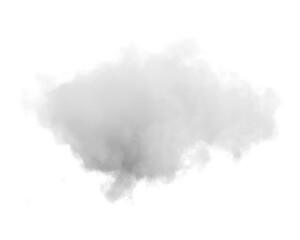Cutout clean white cloud transparent backgrounds special effect 3d illustration single white cloud
