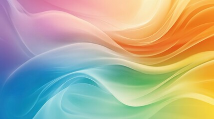 Obraz premium Smooth Flowing Colorful Waves on a Soft Gradient Background for Abstract Art and Design Projects