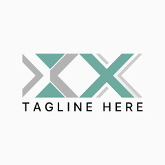 Logo design graphic concept creative premium vector stock image top sell initial X negative space 3D shadow reflect perspective art geometric infinity