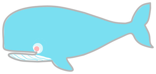 vector illustration of a cartoon whale