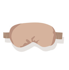 vector illustration. Beige silk sleeping mask.