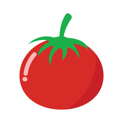 Organic red tomato isolated on a white background