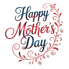 Obraz premium Elegant Happy Mother's Day Typography – Calligraphy Vector for T-Shirt Design