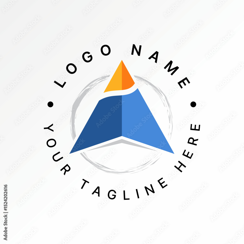 Aufkleber logo design graphic concept creative premium vector stock image top sell triangle arrow up with circ