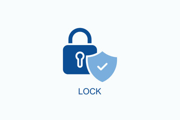 Lock Icon Or Logo Isolated Vector Illustration