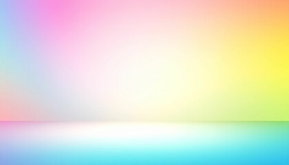 Obraz premium Abstract rainbow gradient multi colors of scene background with perspective room. Summer multi colors pattern backdrops. 3D rendering.