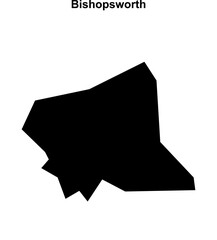 Bishopsworth (England) blank outline map