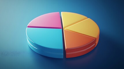 Fototapeta premium Pie chart showing allocations for public services defense and infrastructure photorealistically displayed